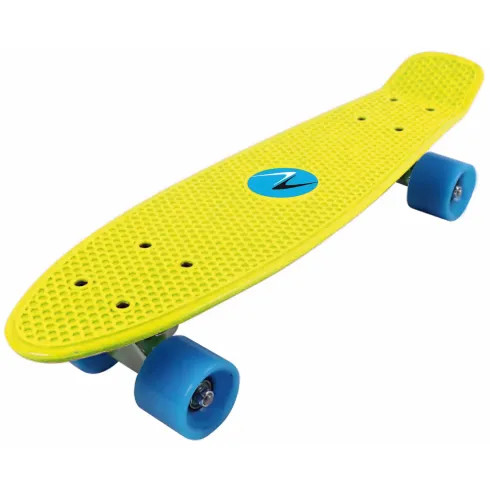 Skateboard 57x15 giallo con - skateboard,