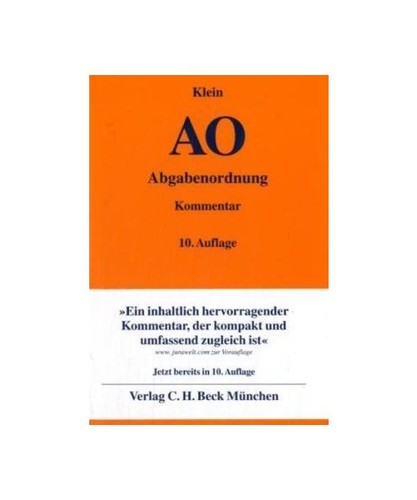 Abgabenordnung kommentar - abgabenordnung,