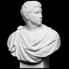 Statua Scultura Testa di Bruto di Michelangelo Arte Arredamento bianco 16cm