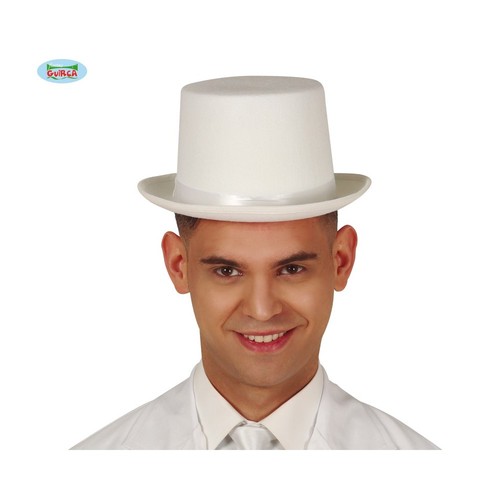 Cappello cilindro bianco - a, in