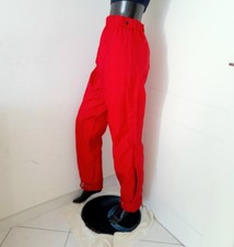 DAINESE Pantaloni rossi cordura impermeabili, foderati, sci/snow/moto.S/M donna 