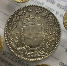 Regno d'Italia Umberto I 50 CENTESIMI  1889 ag. BB+    PERIZIATA