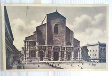 Cartolina Bologna . Basilica di San Petronio - Animata - 1949 - Viaggiata