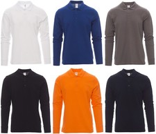 Taglie Forti Uomo Maglia Polo Cotone Manica Lunga No Maxfort Fino 7XL