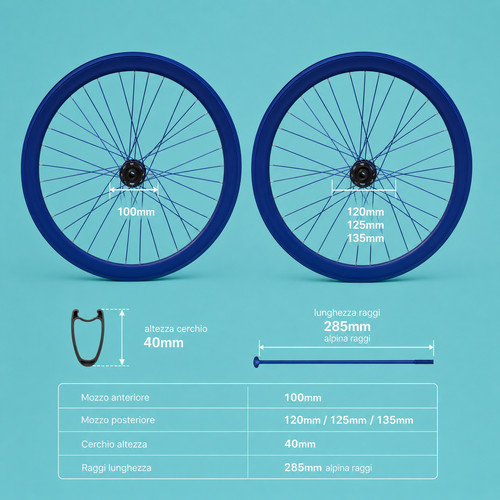 Ruote bici 28x1 - .3/8-5/8, fixed