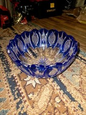 ciotole cristallo taglio blu