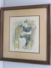 Vecchio quadro con stampa di