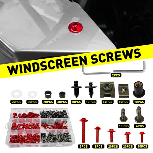 Red fairing bolts kit 253pc - fairing,