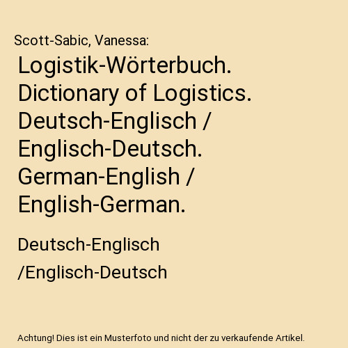 Logistik-Wörterbuch