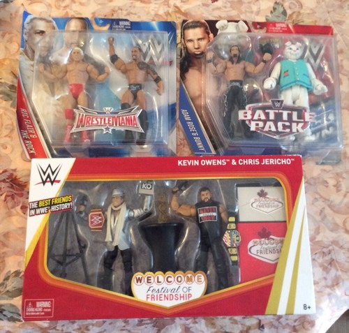 Mattel wwe varietà lotto - lotto, (3)