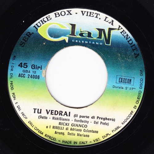 Ricky gianco vedrai - gianco, tu