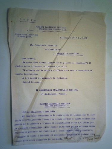 Lettera partito nazionale - lettera, "partito