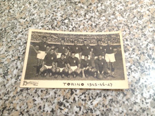 FOTO CARTOLINA CALCIO TORINO CAMPIONE 1945/1946/1947 ORIGINALE 14x9cm BERTAZZINI