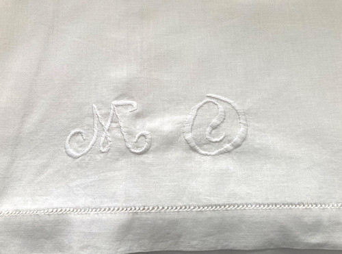 Vintage monogramma punto - vintage, orlo