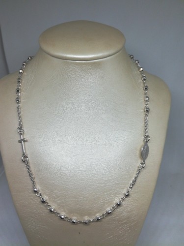 Collana argento rosario grani - collana,