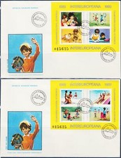 Romania 1989 Giochi Bambini Giocattoli Cavallo Legno Acquascivolo Kite Ball FDC