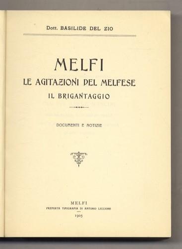 Melfi agitazioni del - melfi.,