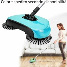 Scopa rotante 360 gradi automatica manuale spazzola pavimento pulizia parquet