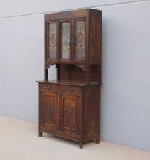 Credenza buffet doppia Liberty con alzata a vetri, abete/pioppo, primi '900!