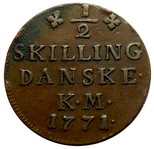 Danimarca skilling 1771 - skilling,,