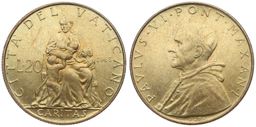 Vaticano 20 lire - -,