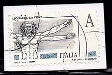 Francobolli Repubblica 2015 Serie Leonardesca, Uomo Vitruviano, usato