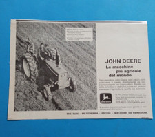 PUBBLICITA'  1969  TRATTRICE TRATTORE JOHN DEERE   ADVERT WERBUNG