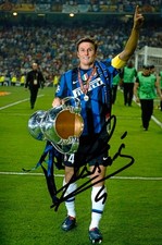 Javier Zanetti Hand Signed 6x4