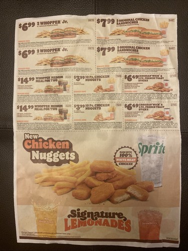 Coupon burger king - burger,