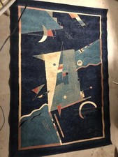 Tappeto  Moderno Geometrico Astratto  Pelo Corto Blu Mor