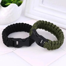Bracciale Corda di Emergenza Sopravvivenza Paracord Regolabile da Esterno