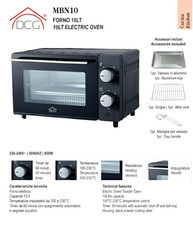 Forno Fornetto Piccolo Elettrico - Fornetti Forni Teglia e Griglia 10 Litri DCG