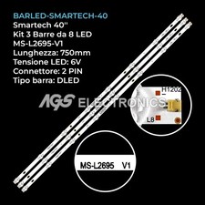 KIT 3 BARRE STRIP LED TV