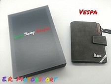 Portafoglio da Uomo Multitasca GRIGIO Logo VESPA cm 12,5x9,8 SCATOLA REGALO