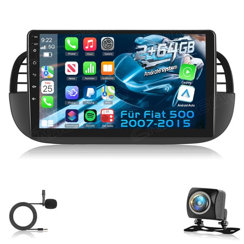 Per fiat 500 2007 - 2007-2015, 2+64gb