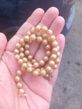 Antica Collana Di Perle D Epoca Intrecciata A mano 60 Cm 