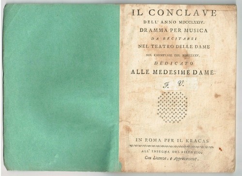 Conclave dell anno 1774 - il,