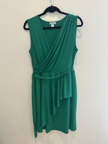 London times green wrap - london, dress