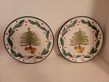 2 piatti da dessert natalizi