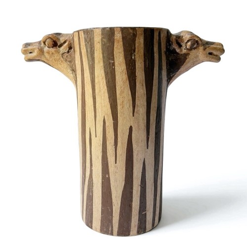 Vaso ceramica righe doppia - righe,