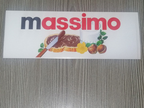 Adesivo nutella originale - adesivo, nome