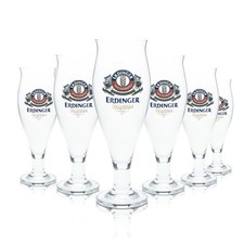 6 bicchieri Erdinger 0,5 l birra tulipano coppa calice bicchieri Bayern Volksfest gastro bar