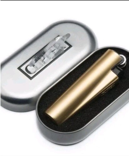 Metal clipper lighter gold - metal,