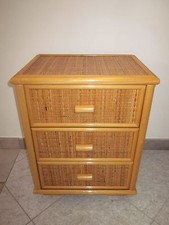 comodino vimini, rattan