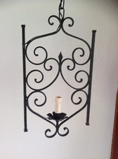 LAMPADA IN FERRO BATTUTO DA ESTERNO INTERNO CON AGGANCIO CON CATENELLA