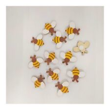 BOMBONIERA SET 12 PEZZI APPLICAZIONE API APETTE LEGNO COMUNIONE CRESIMA BATTESIM