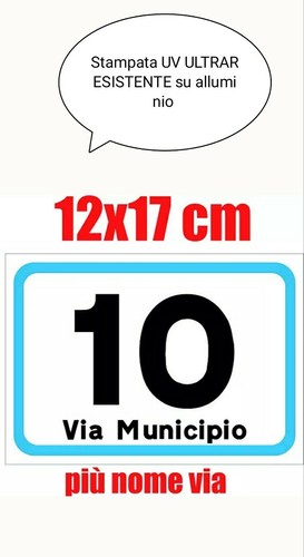 Numeri civici numero - , civico