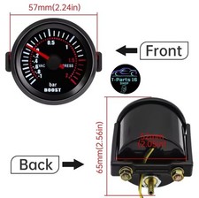 ✅? Manometro pressione turbo 52 mm retroilluminato 2 Bar