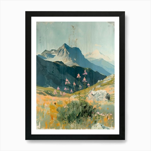 Stampa artistica fiori alpini