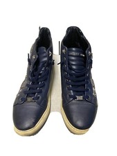 PHILIPP PLEIN Sneaker alte in pelle con logo in metallo usate 41